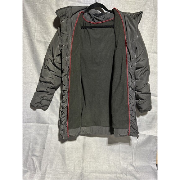 Steve Madden womens Puffer Coat Parka Size m winter Jacket Gray Pleated - Picture 4 of 5